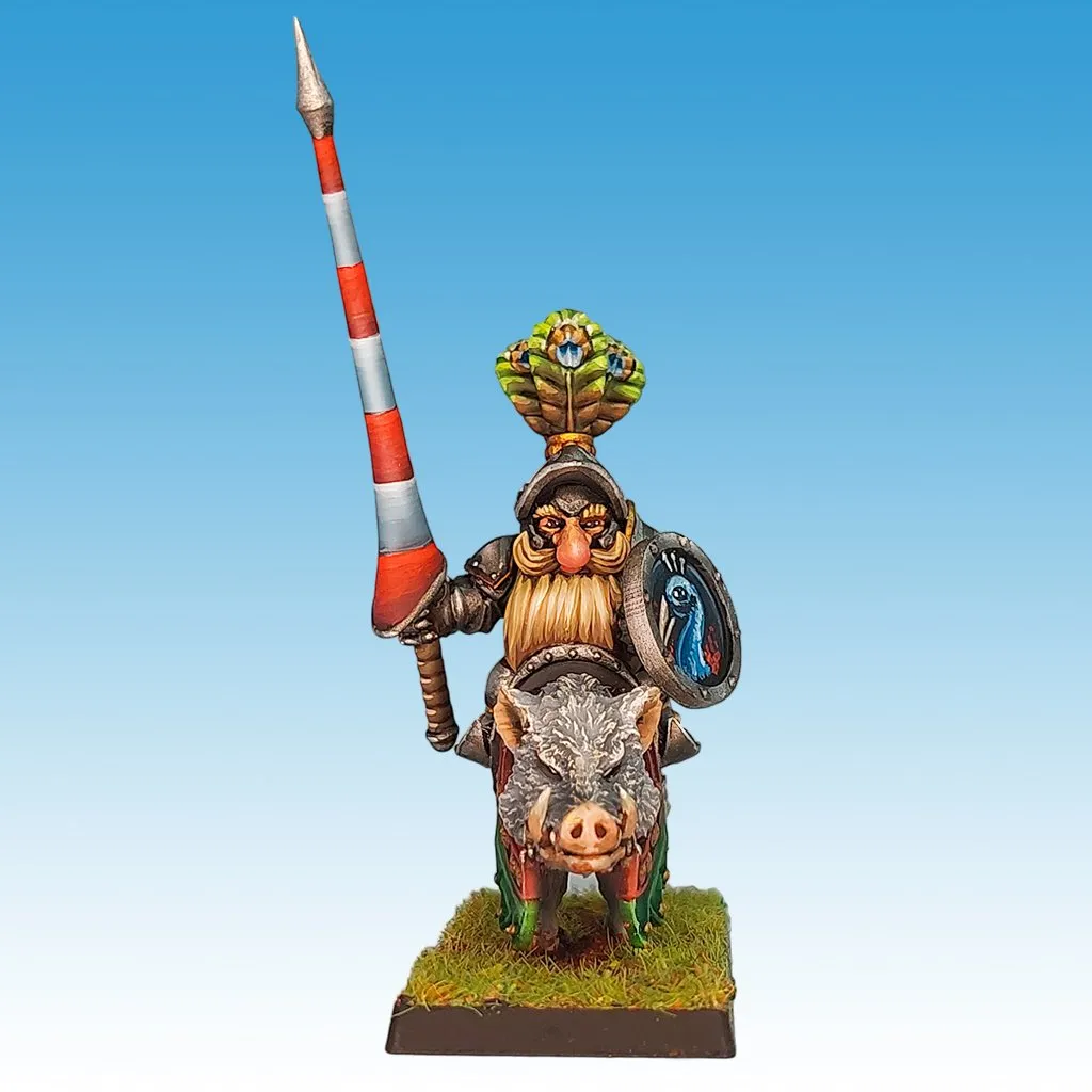 Dwarf Paladin on Boar