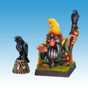 Dwarf Wizard and Familiar